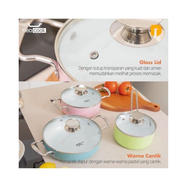 Neo Cook Ceramik Pot Induction 3pcs