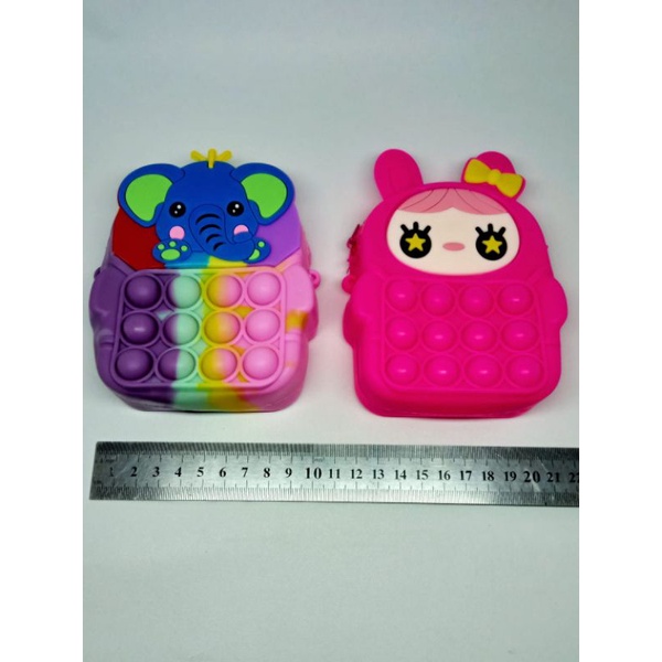 Pop It tas selempang anak cewek motif random harga/pcs