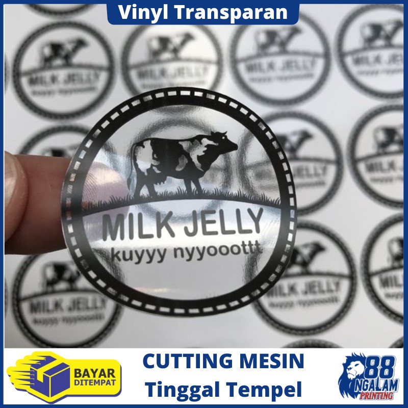 

Cetak Stiker Label TRANSPARAN Murah / Label Stiker Transparan / Stiker Vinyl Transparan TAHAN AIR