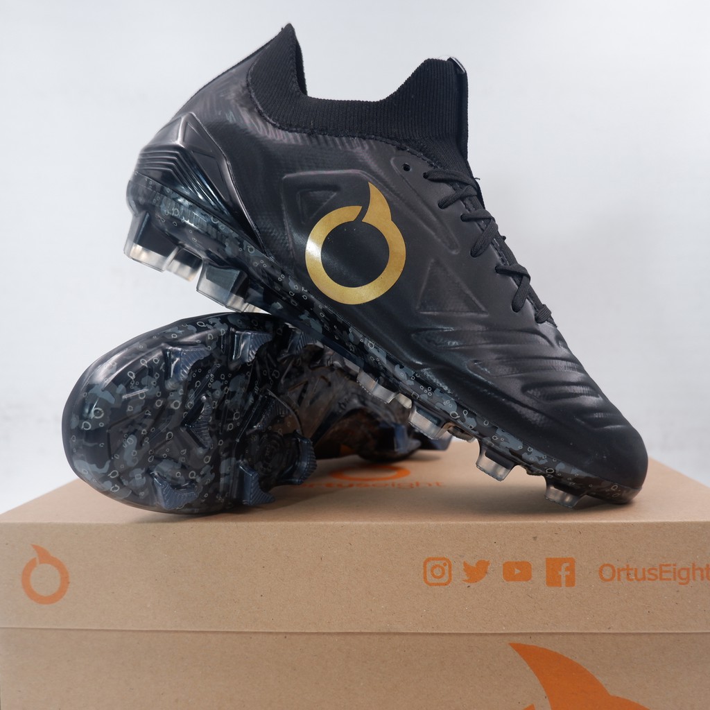 Sepatu Bola Ortuseight Valkyrie FG Black Gold 11010152 Original BNIB