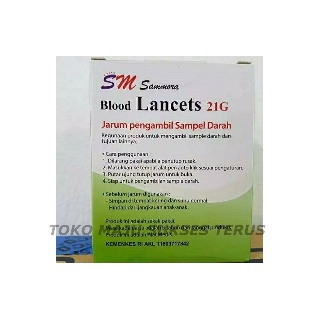 Jarum Bekam Sammora 21G - Lancet Bekam Sammora - Blood Lancet Sammora 21G