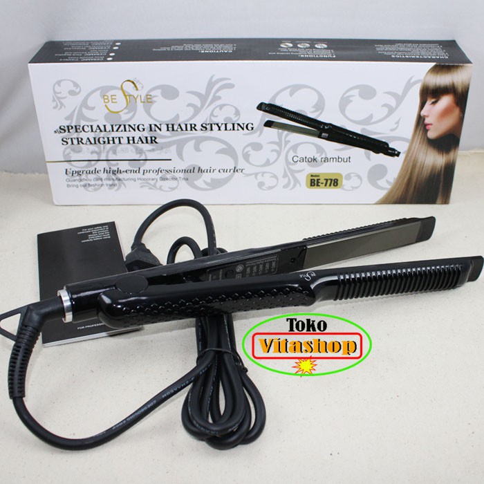 Alat Catok Rambut BESTYLE High Quality BE-778 ORI , Catokan 2IN1 , Lurus &amp; Curly