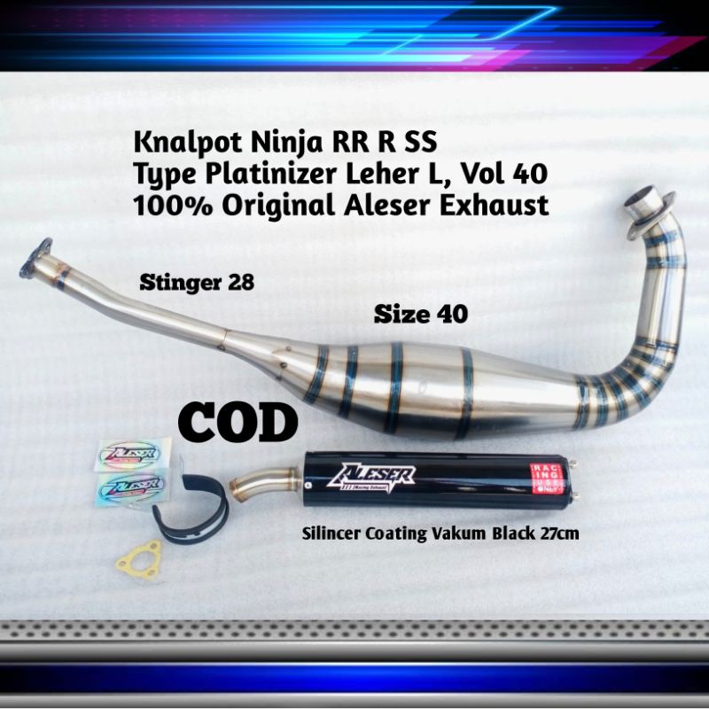 Knalpot Ninja RR R SS Leher L Volume 40 Original Aleser Step Standar