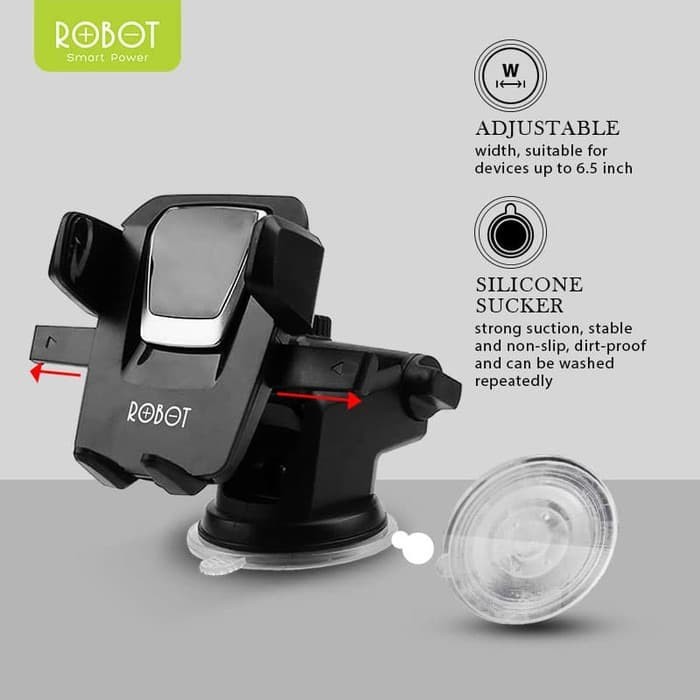 ROBOT RT-CH03 360° Rotatable Car Smartphone Holder / Dudukan Handphone Mobil