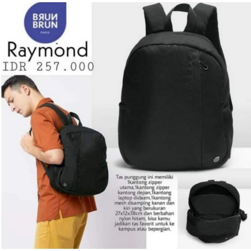 Tas ransel pria Raymond brunbrun paris