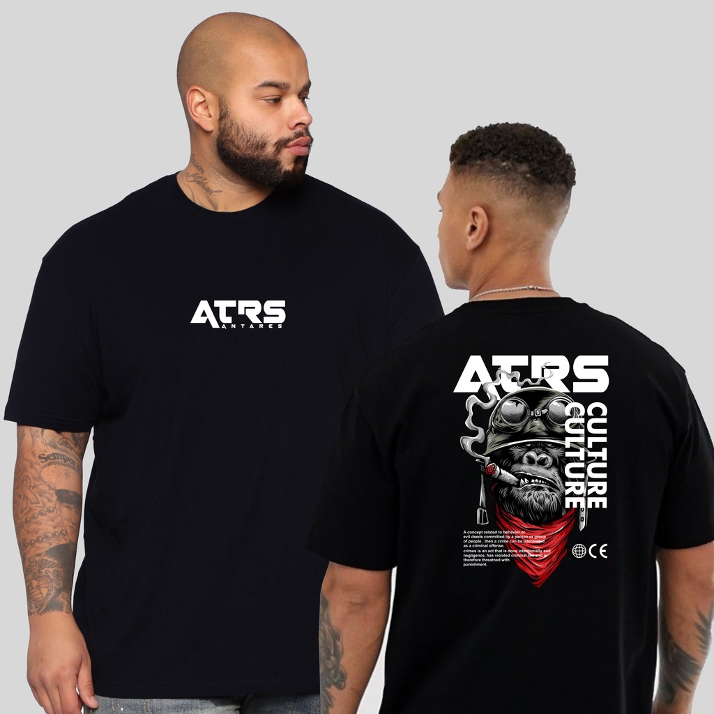 KAOS DISTRO PRIA SIZE JUMBO BIG SIZE XXL - XXXL ANTARES AUTHENTIC GORILAZ