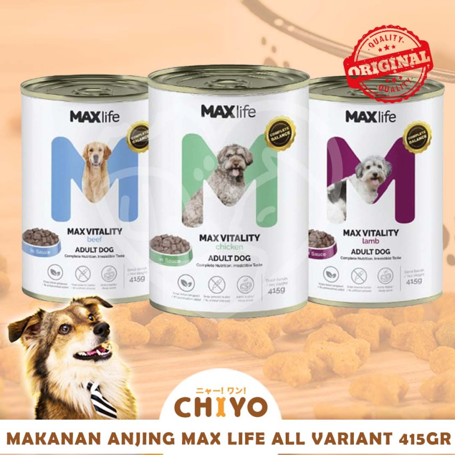 MAXLIFE DOG FOOD 415GR [ MAKANAN ANJING MAX LIFE ]