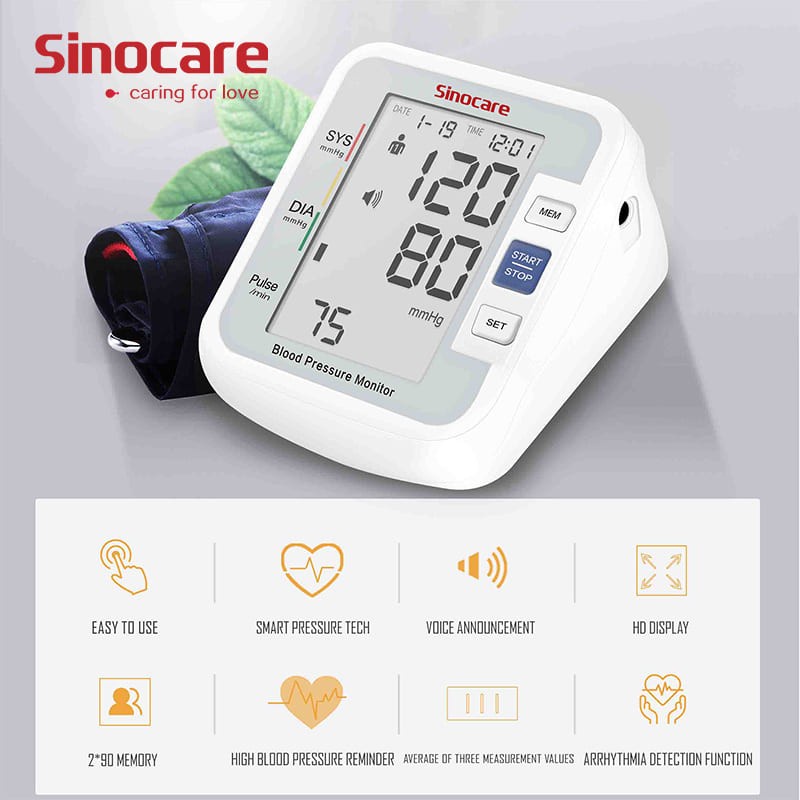 TensiMeter Digital Lengan Portable Sinocare Alat Ukur Tekanan Darah