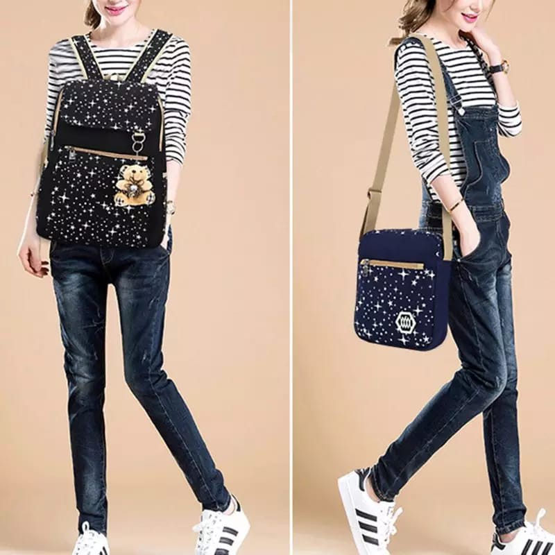 ARMELIA SHOP_Tas Sekolah Anak_Tas Anak Perempuan_Tas Ransel Backpack Korea Fashion _Bintang Tutup