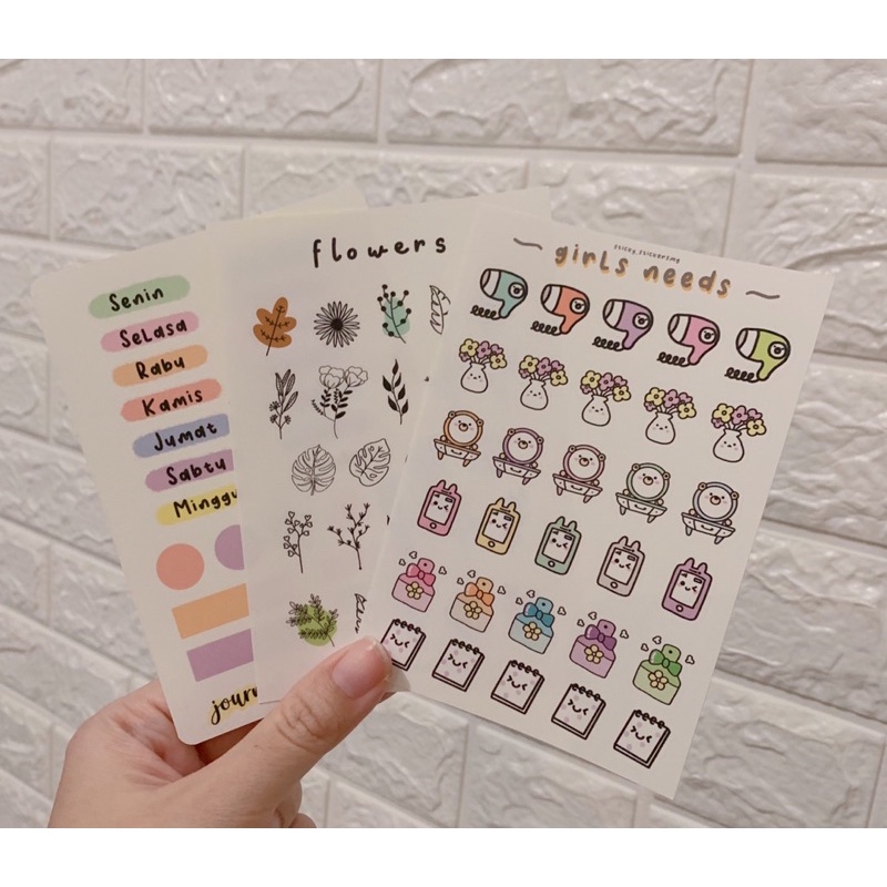 

Sticker Sheets aesthetic journal scrapbook Stiker Hp Laptop
