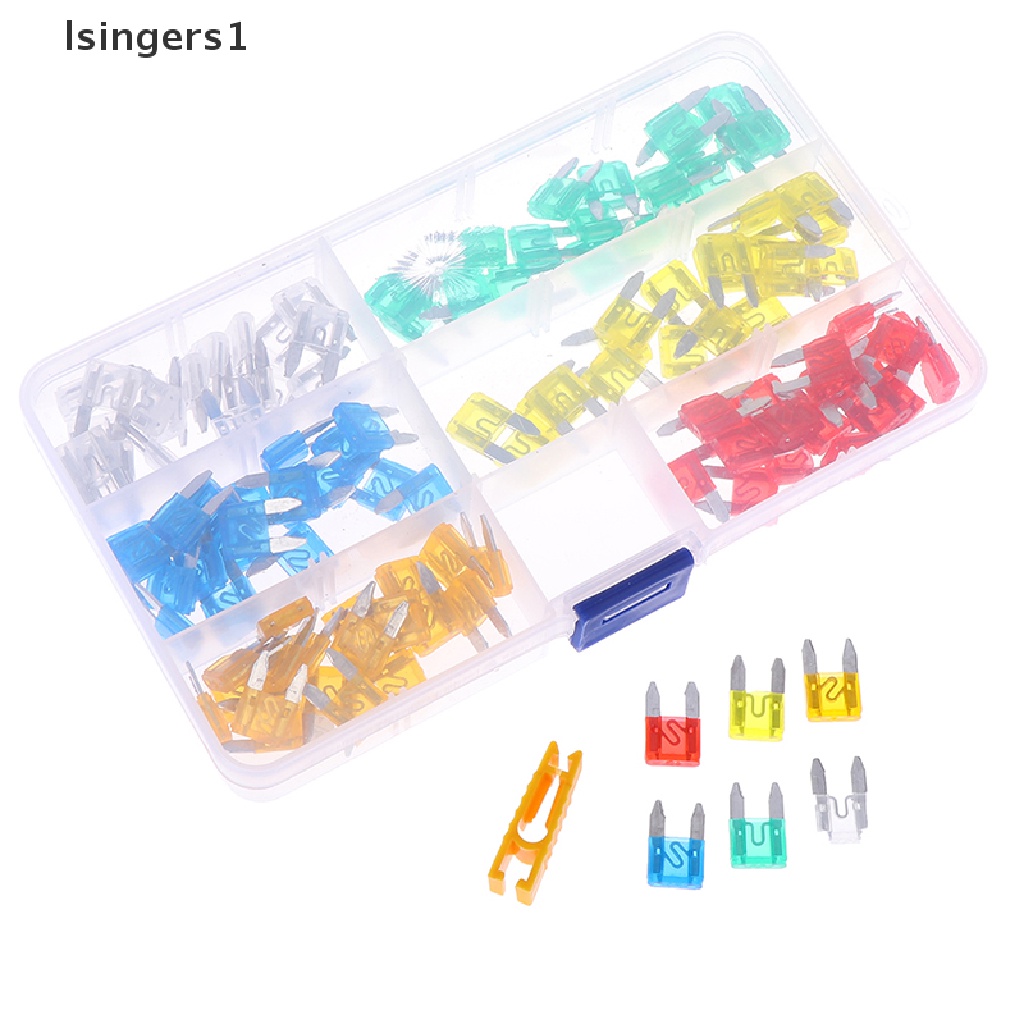 (lsingers1) 120pcs / Set Sekring Gepeng Mini Campur Untuk Mobil / Motor / SUV CN37