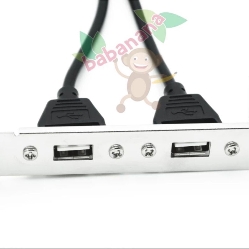 Kabel splitter USB 2.0 9 pin 1 to 2 port pc cabang slot pci hub hitam