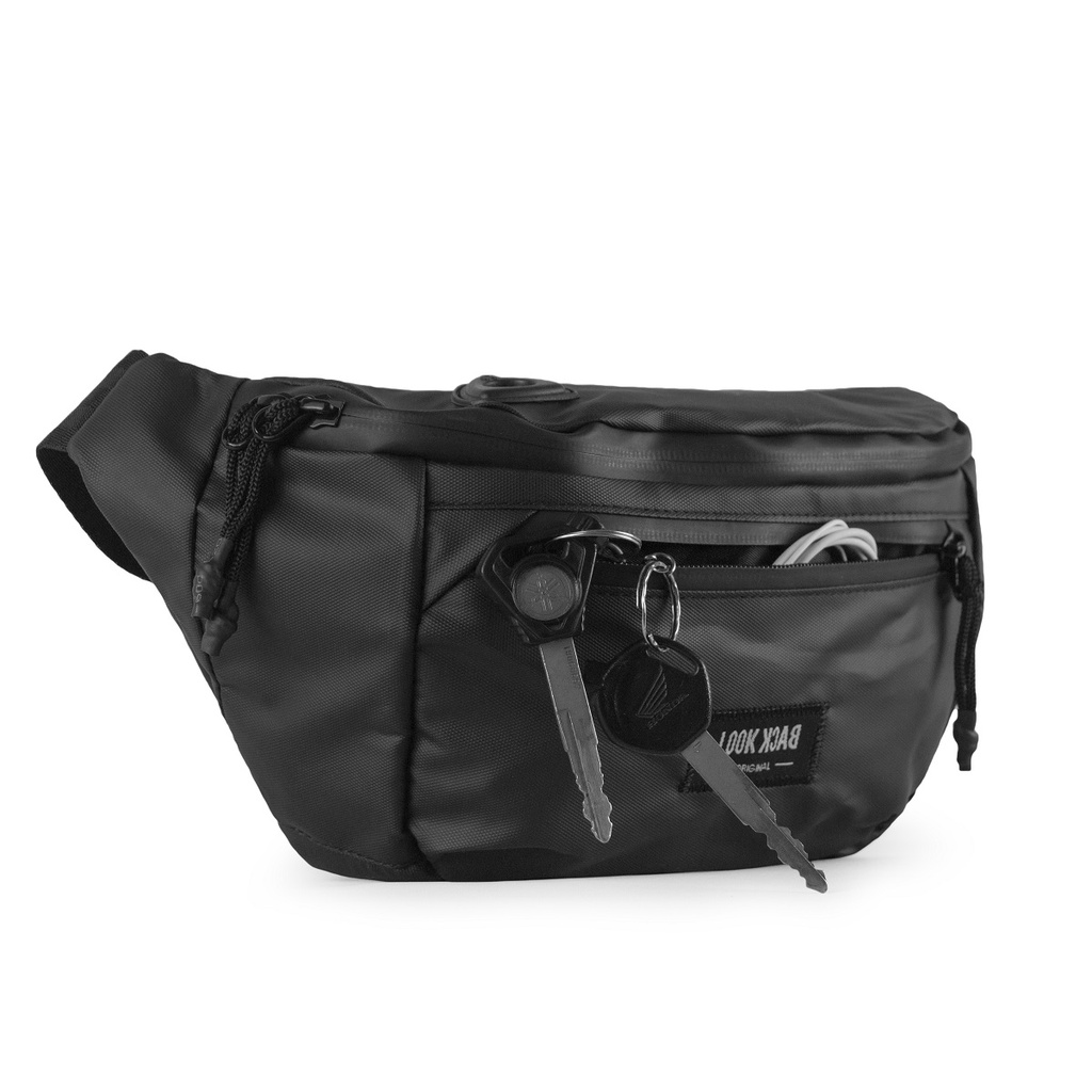 LOOK BACK NOZI Waistbag Waterproof - Tas Selempang Original Keren Murah Berkwalitas