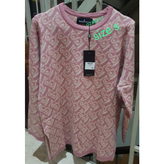 Ready Bimu knit top Pink size S monogram benangjarum,the bimu voile square monogram buttonscarves
