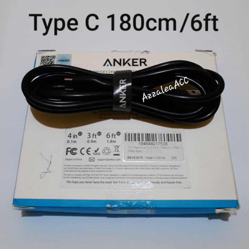 [Original] Anker / Aukey Kabel Data Charger Fast Charging Micro usb - TypeC