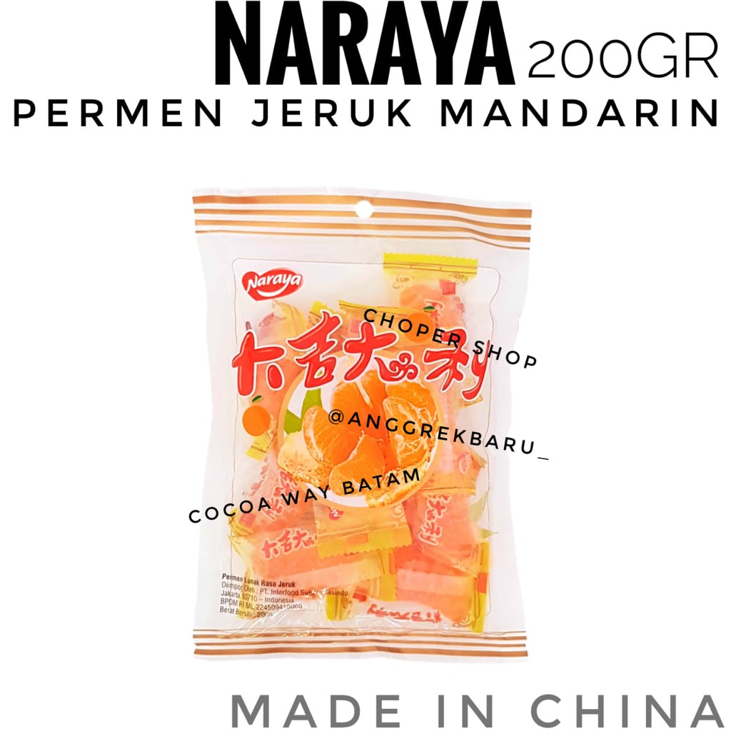 

Naraya Permen Jeruk Mandarin 200gr / Permen Lunak Naraya