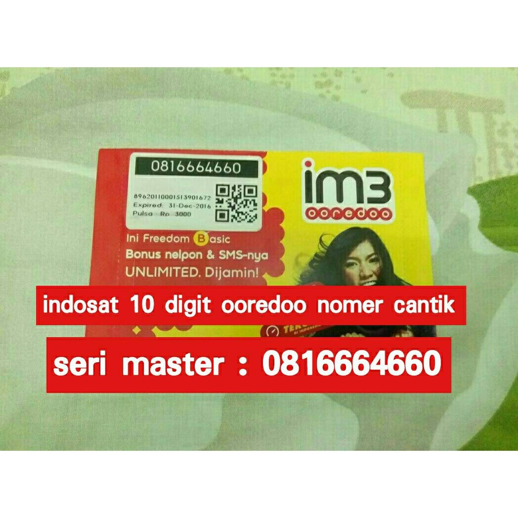 nomer cantik indosat ooredoo 10 digit seri pilihan kartu perdana rapih