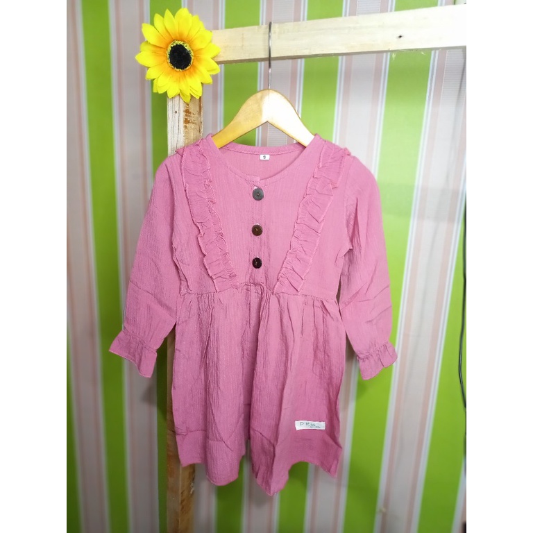 Dress anak Cringkle  Dress perempuan Cringkle dress anak  Dress anak Cringkle