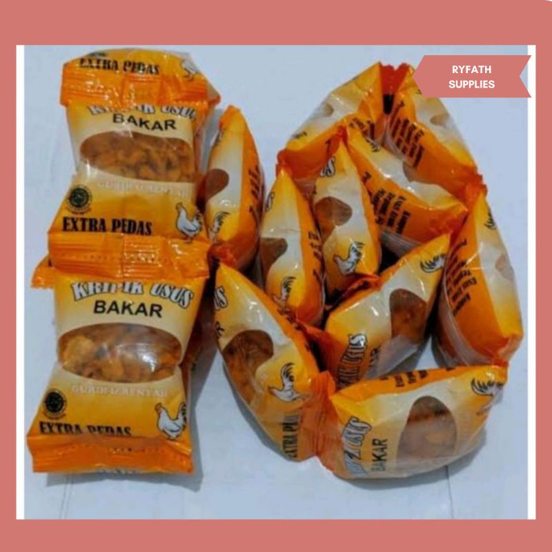 

SNACK JADUL KERIPIK USUS BAKAR 1 PACK ISI 10 BUNGKUS
