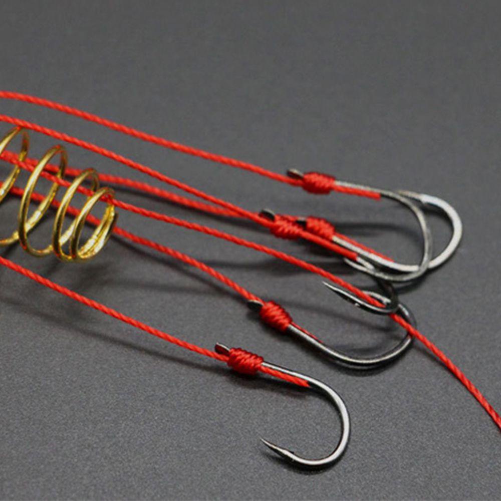 Lanfy Fishinghooks Red Sharp High Carbon Steel Kasar Fishing Tackle Anti Winding Bait Trap Feeder Mata Air Pancing Umpan Hooks