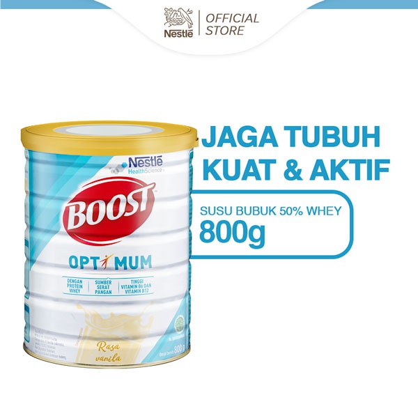 

NESTLE Boost Optimum Susu Bubuk Nutrisi Vanila Dewasa dan Lansia Kaleng 800 gr