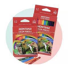 Pensil Warna Montana Pendek / Pencil Colour / Pensil Warna Anak Isi 12 Pcs