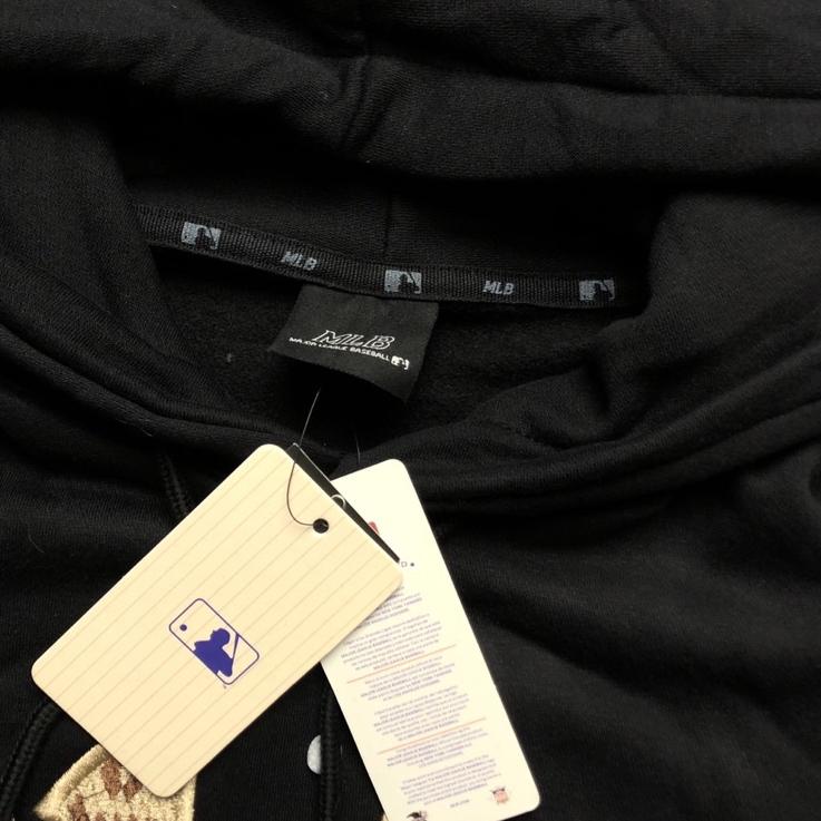 Paling Sesuai.. SWEATER HOODIE MLB YANKEES NY YN - BILIK HITAM FULLTAG MIRROR LIKE ORIGINAL JAKET PR