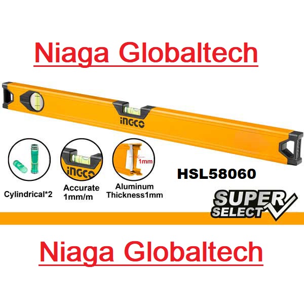 INGCO HSL58060 WATERPASS ALUMUNIUM 60CM ALUMINUM WATERPASS INGCO