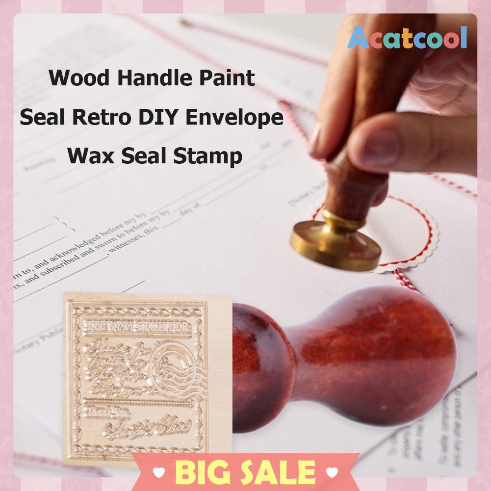 Stempel Segel Lilin Bentuk Persegi Gaya Vintage Untuk Dekorasi Scrapbook