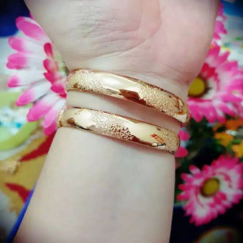 Gelang bangkok pasir lapis emas 24k 2pc