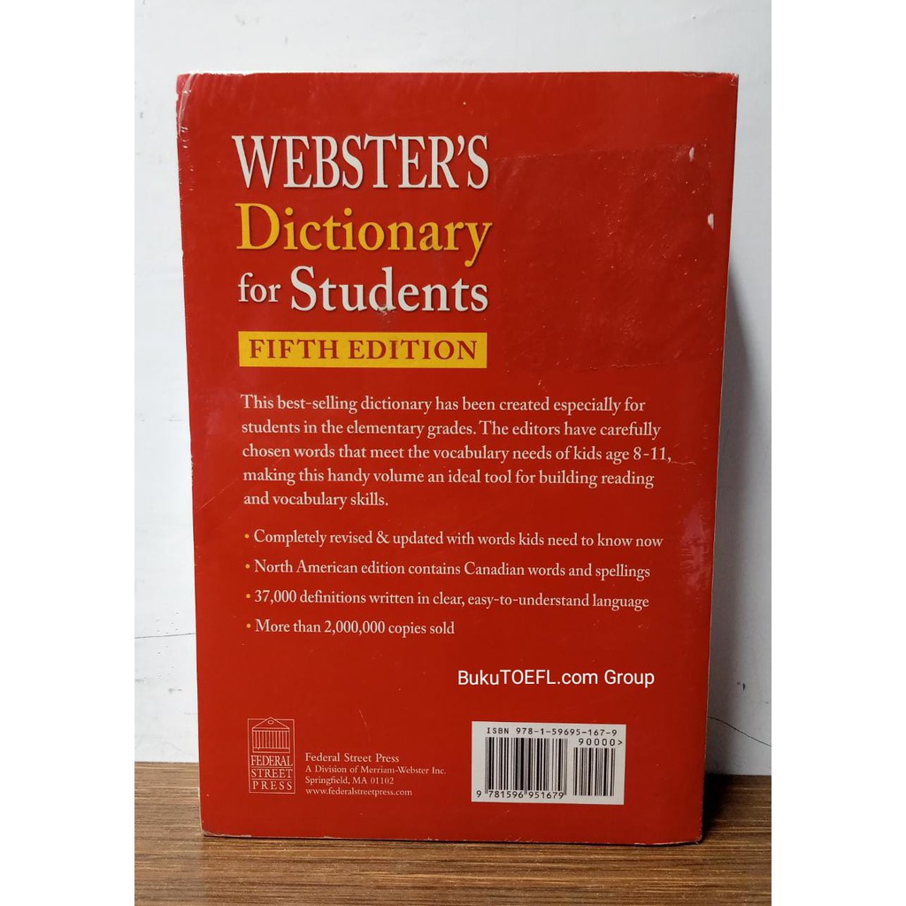 Websters Dictionary For Students Fifth 5th Edition Shopee Indonesia