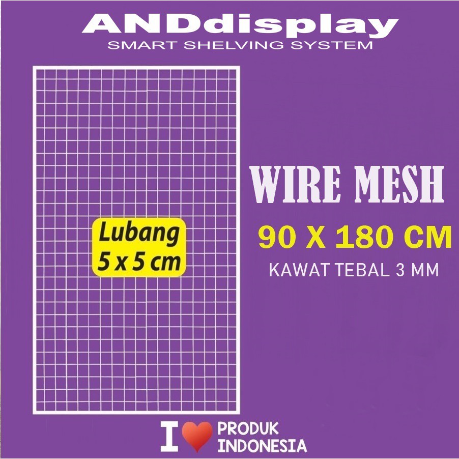 WIRE GRID MESH 90 X 180 CM - KAWAT JARING KOTAK - RAM DINDING BINGKAI