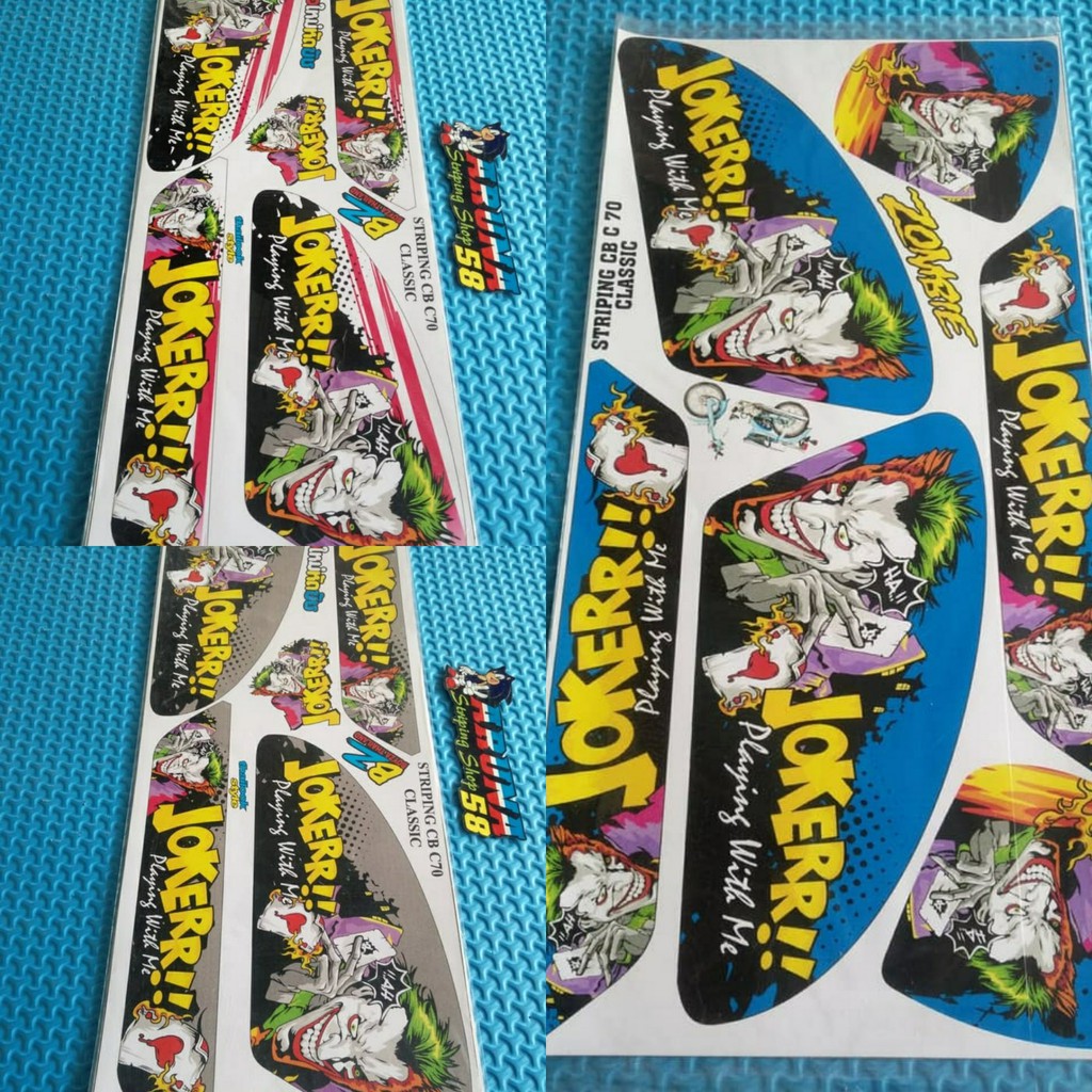Striping Sticker Lis Motor Variasi Motor C70 Honda Pitung