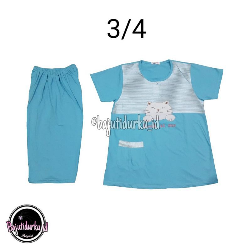 BAJU TIDUR BABYDOLL 3/4 LORITA