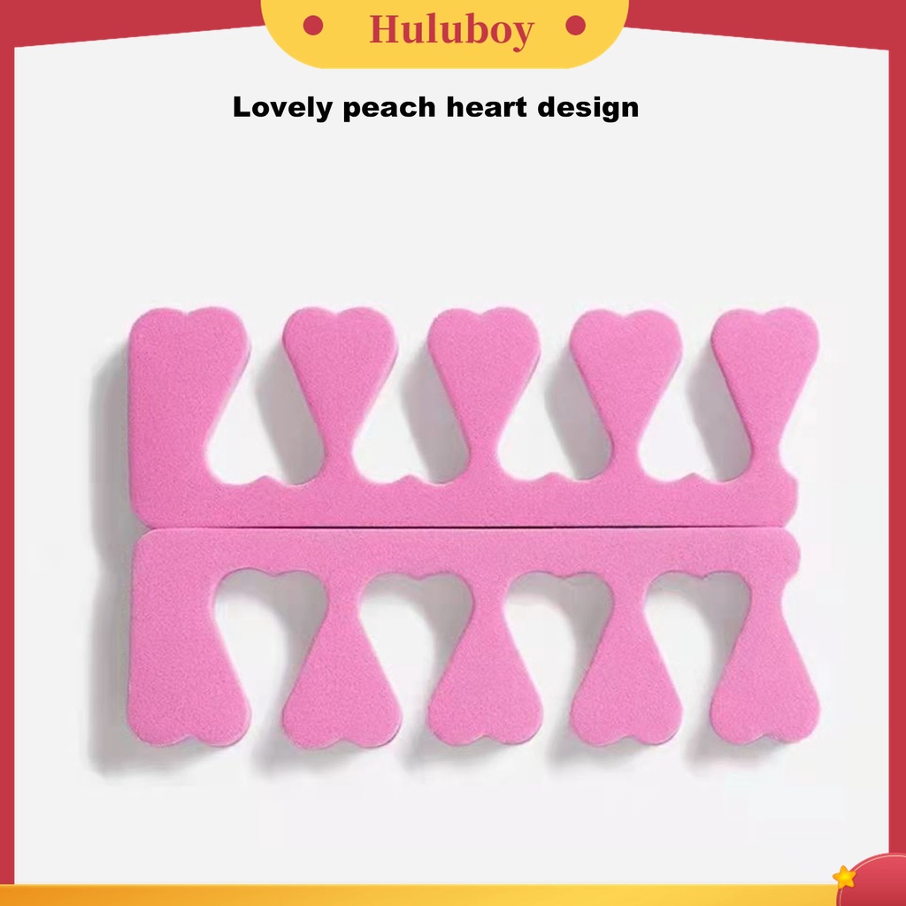 Huluboy Huluboy♡ 2pcs / Set Spons Pemisah Jari Kaki Bahan Gel Elastisitas Tinggi Untuk Manicure Pedicure