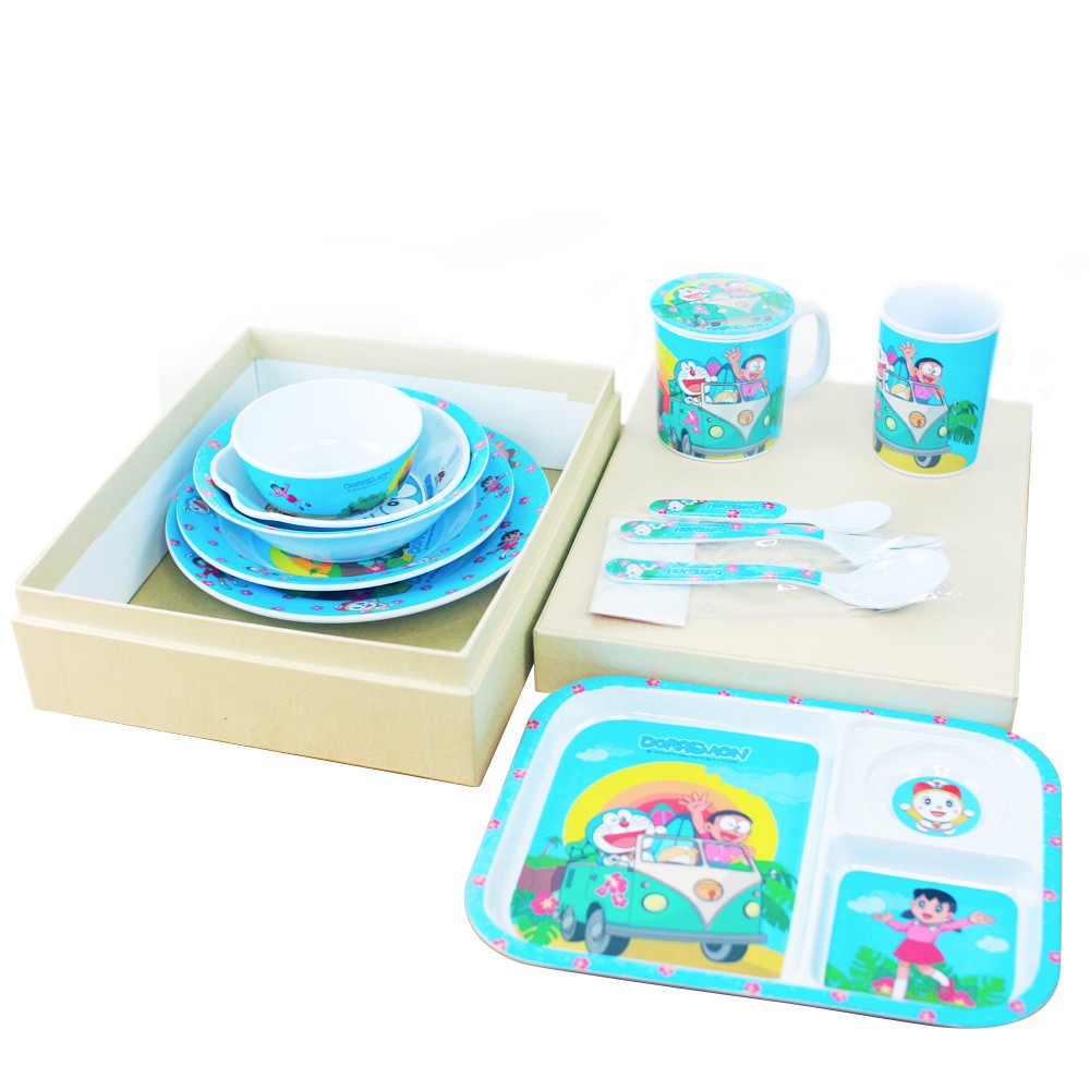 Dapurdia Tableware Children Gift Set 12 pcs Motif doraemon