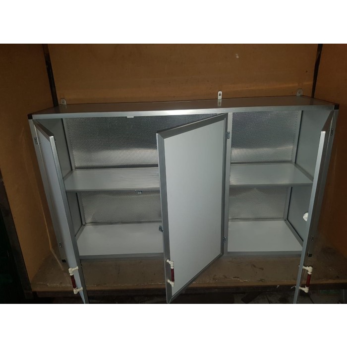 syifasariangreani - rak gantung lemari dapur kitchen set atas aluminium acp 3 pintu pols