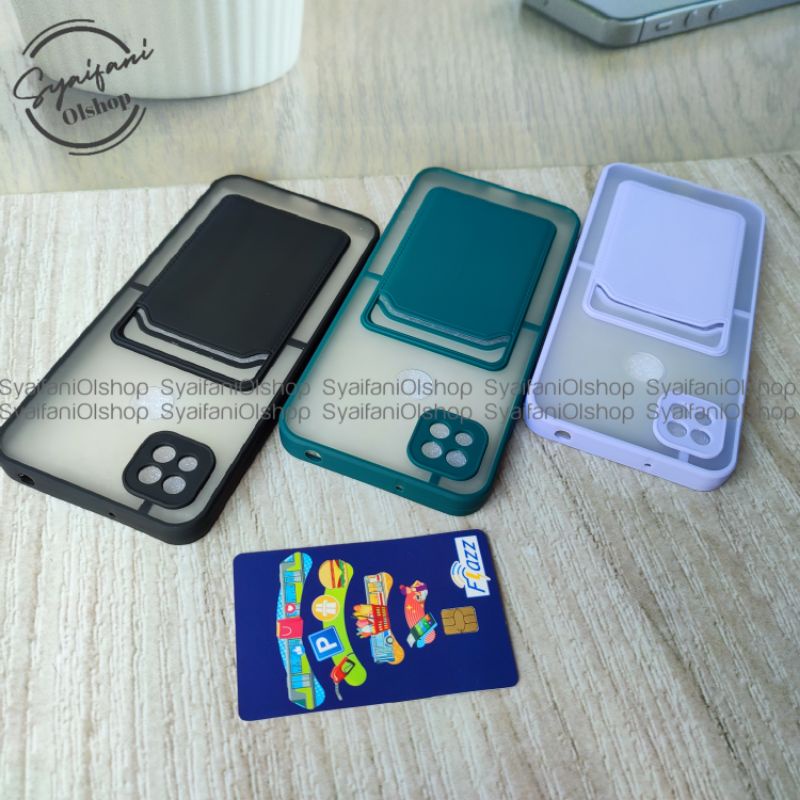 Card Case Xiaomi Redmi 9C / M2006C3MG / M2006C3MT Case Slot Kartu + Protection Camera
