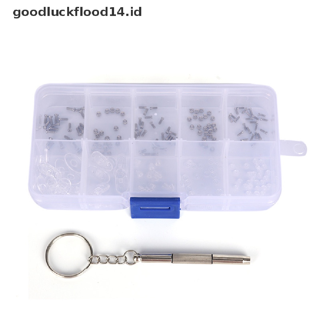 [OOID] Screw Nut Nose Pad Optical Repair Set Assortment Sunglass Tool Kit For glasses ID