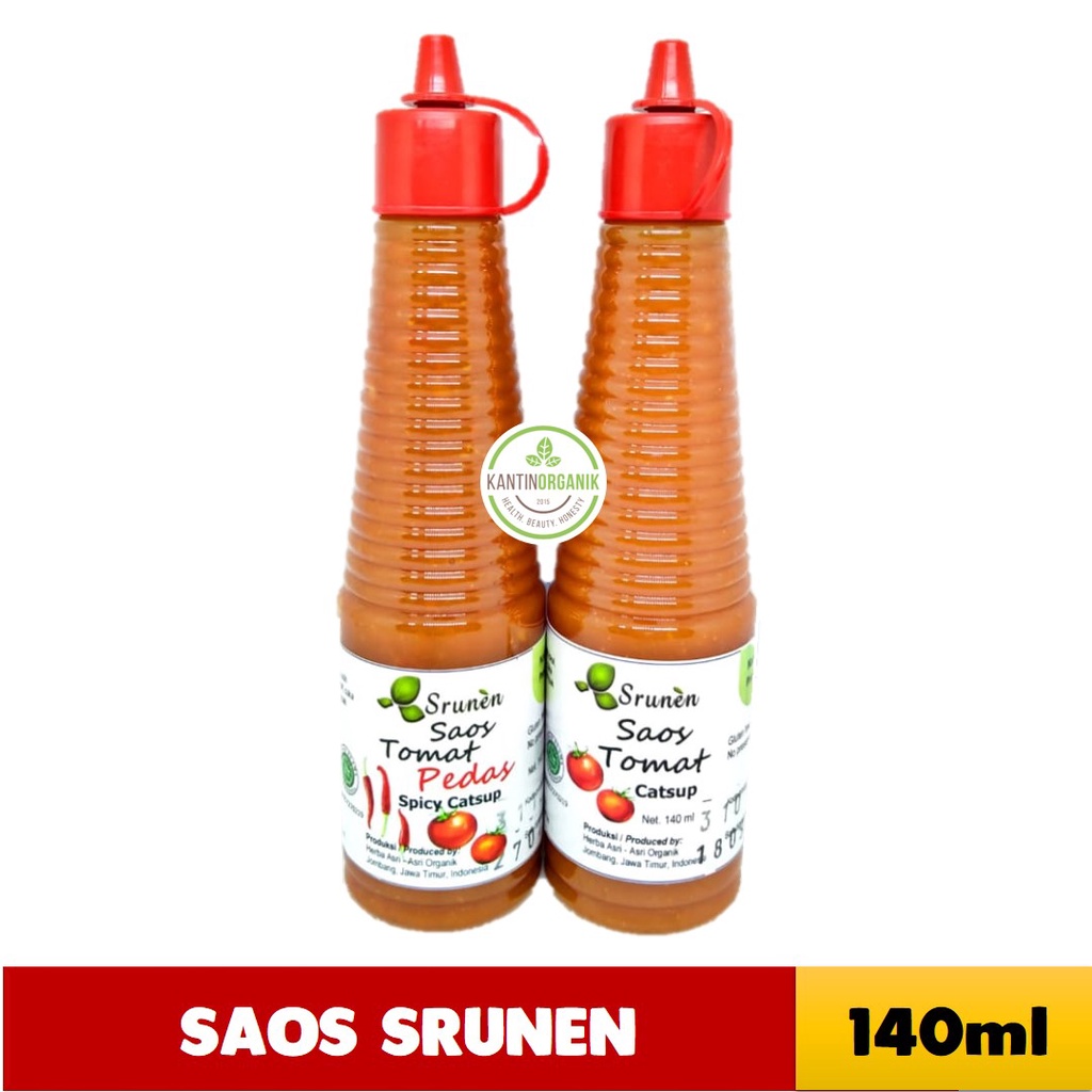 

Saos Tomat & Saos Tomat Pedas Srunen - Gluten Free - Non MSG 140ml