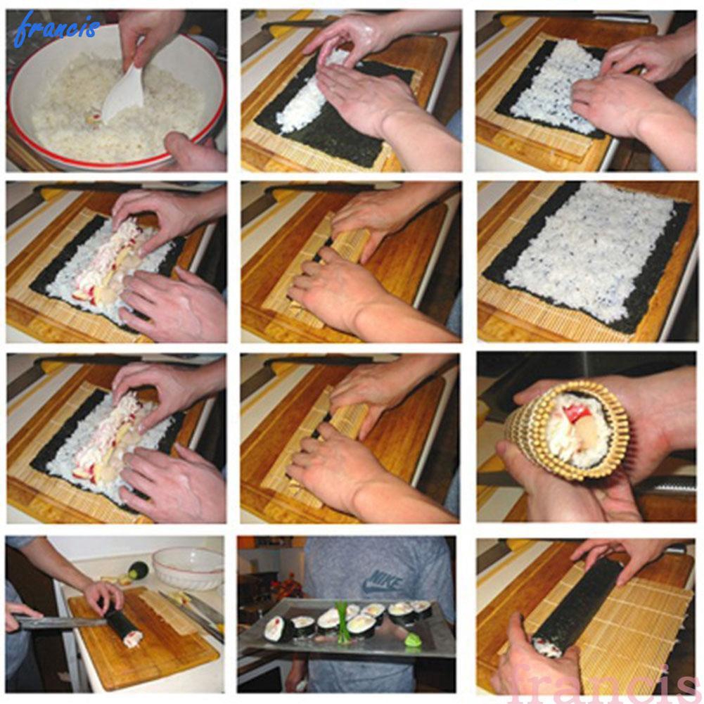 Fr Japanese Sushi Rice Rolling Roller Bamboo Diy Maker Sushi Mat