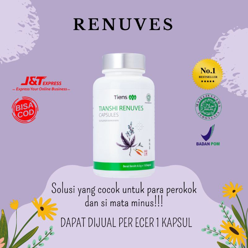 [COD]Renuves/Suplemen Pembersih paru paru/Suplemen untuk mata minus/Renuves Tiens