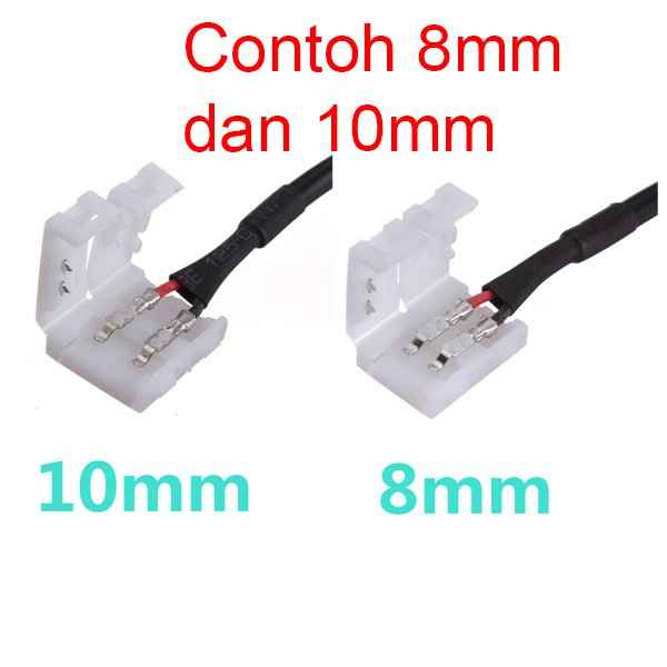 10mm 2pin cable DC Female Connector Adapter For SMD 5050 LED Strip