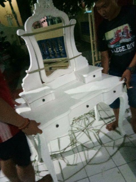 Meja Rias Kartini Kaca Ukir + Puk Harga Murah