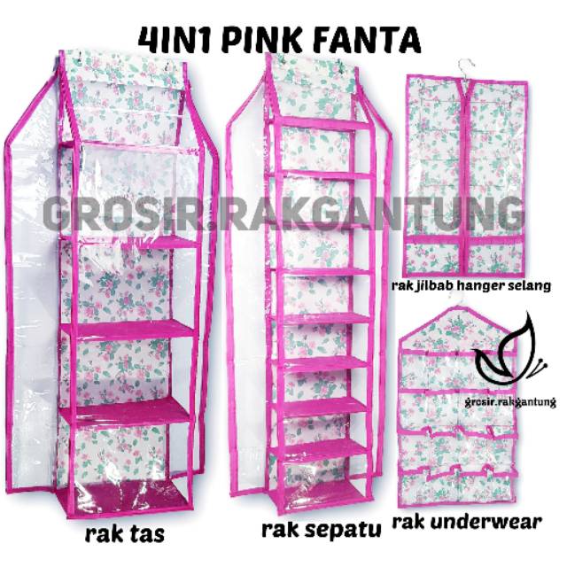 Jual Paket Rak In Rakgantung Set Organizer Fullresleting In Bonus Jadi In Tas Sepatu Jilbab