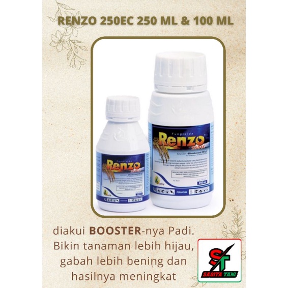 FUNGISIDA RENZO 250EC EC 250 ML & 100 ML BOOSTERNYA PADI