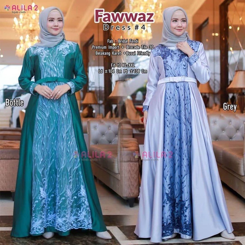 GAMIS TERBARU 2021/GAMIS FAWWAZ/GAMIS LEBARAN/PAKAIAN MUSLIM/GAMIS WANITA