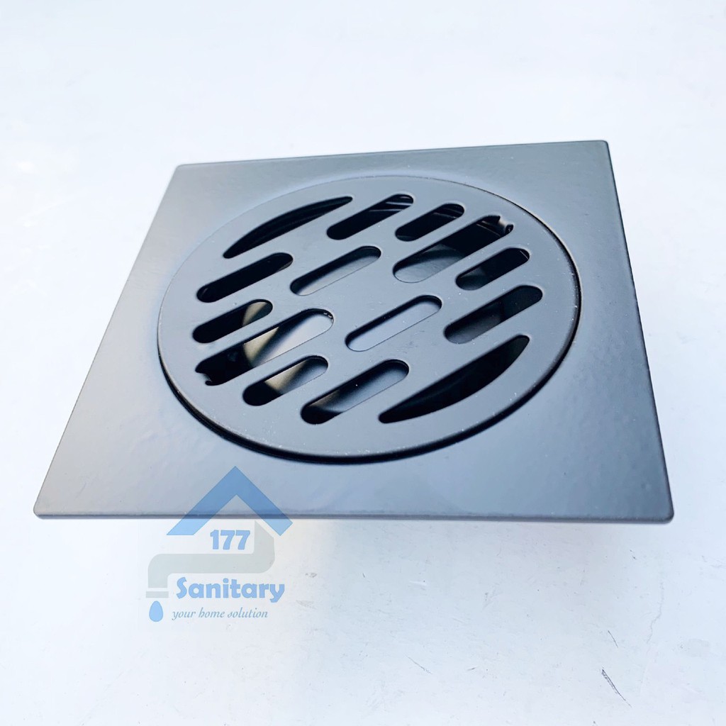 Saringan Got Stainless HITAM TW3501-Floor drain pembuangan filter air strainer black kamar mandi stenlis Black /S24