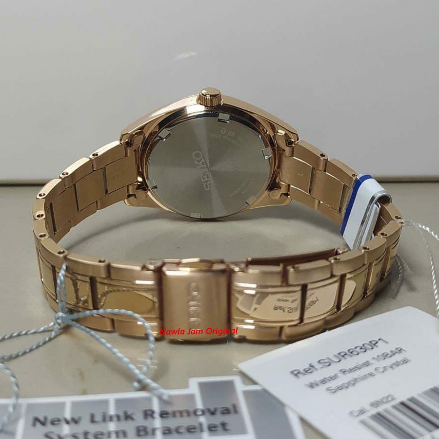 Seiko Ladies SUR630P1 Sapphire Rose Gold - Jam Tangan Wanita SUR630