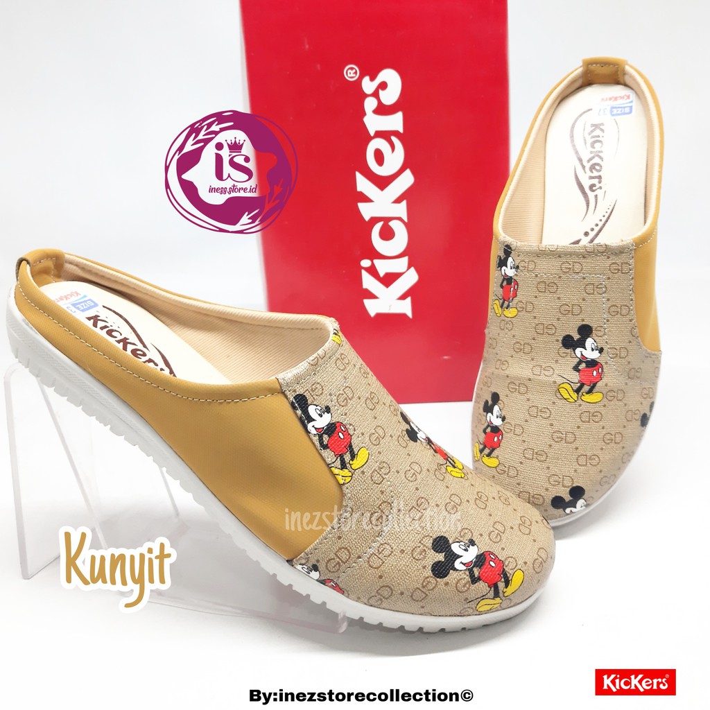 SENDAL WANITA SLOP TERBARU KICKERS KODE FL.MICKEY MURAH